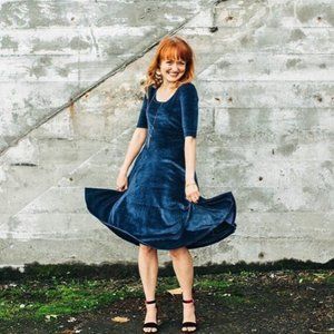 NWT LuLaRoe Blue Velvet Nicole Dress